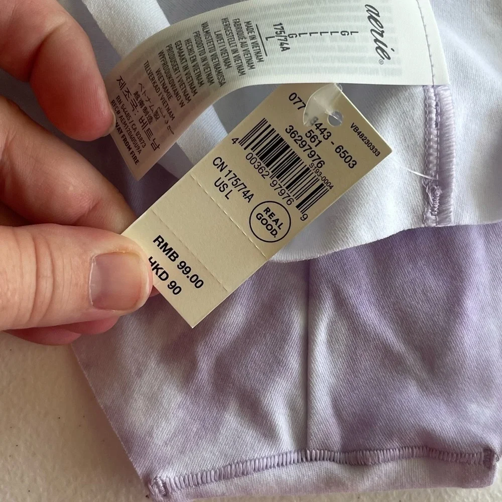 Aerie nwt no show cheeky cotton purple tie dye panties